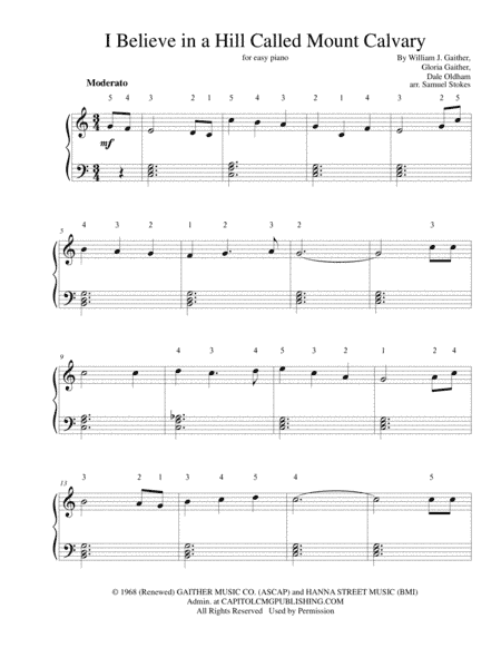 I Believe In A Hill Called Mount Calvary (arr. Samuel Stokes)