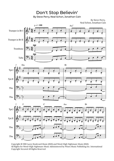 Don't Stop Believin' (arr. Alex Nunes Rodrigues)