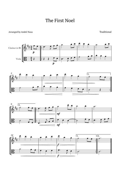 The First Noel (arr. André Nusa)