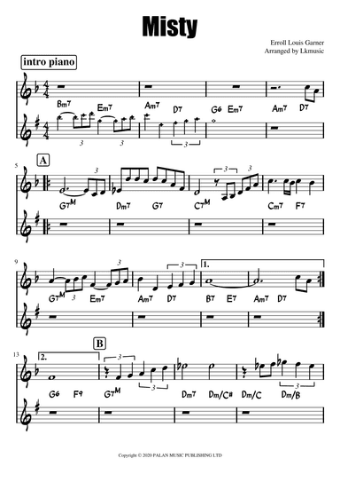 Misty (arr. Lkmusic)
