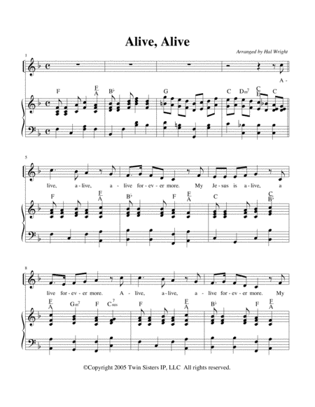 Alive, Alive (arr. Hal Wright)