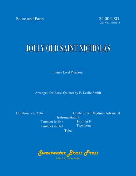 Jolly Old Saint Nicholas (arr. F. Leslie Smith)
