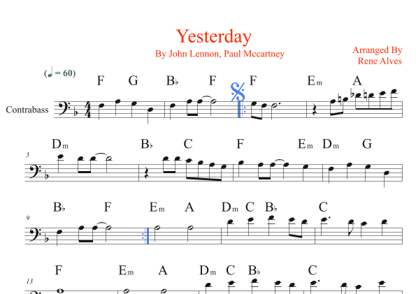 Yesterday (arr. Rene Alves)