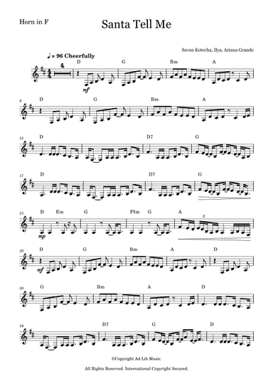 Santa Tell Me (arr. Music Ad Lib)