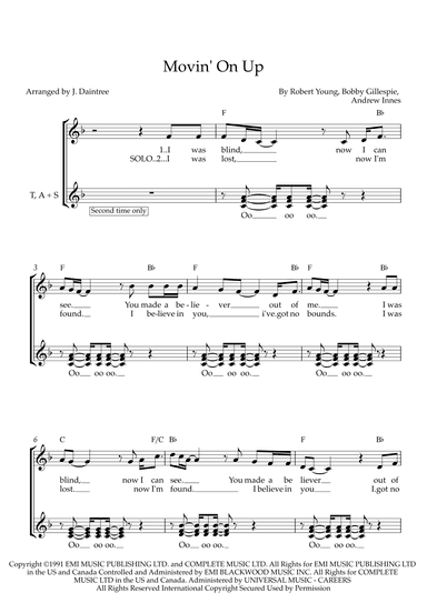 Movin' On Up (arr. J. Daintree)