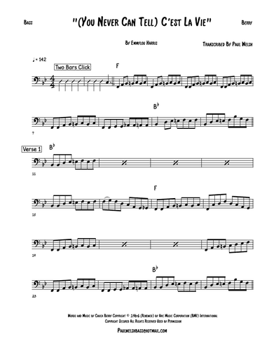 C'est La Vie (you Never Can Tell) (arr. P Welsh)