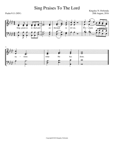 Sing Praises to the Lord