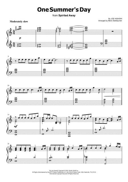 One Summer's Day (arr. Mario Stallbaumer)