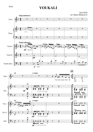 Youkali (arr. Bojan Mladenović)