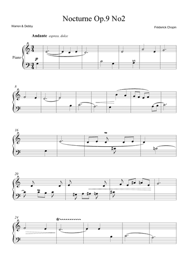 Nocturne Op.9 No2 (arr. Warren & Debby)