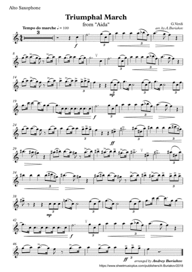 Triuphal march from "Aida" (alto saxophone) (arr. A.Buriakov)