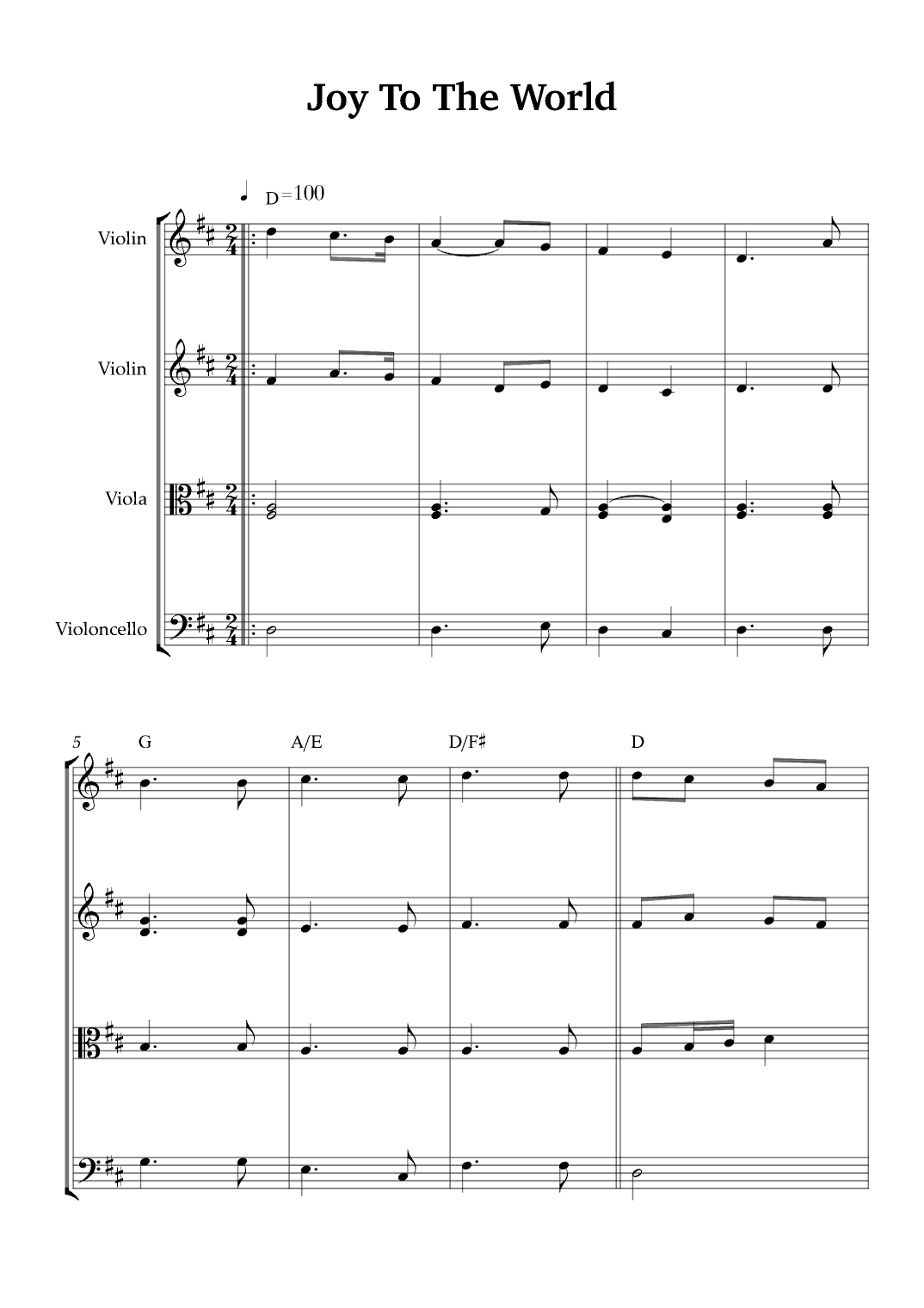 Joy To The World (arr. Karen Gueiros)