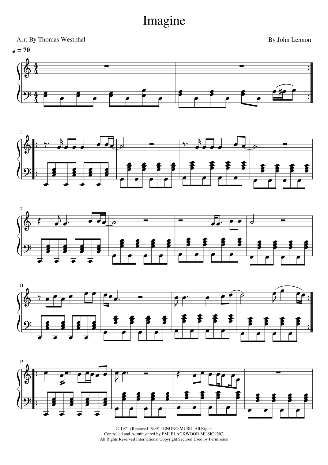 Imagine (arr. Thomas Westphal)