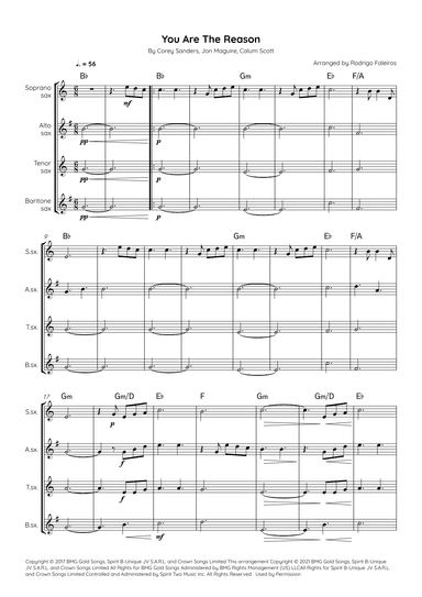 You Are The Reason (arr. Rodrigo Faleiros)