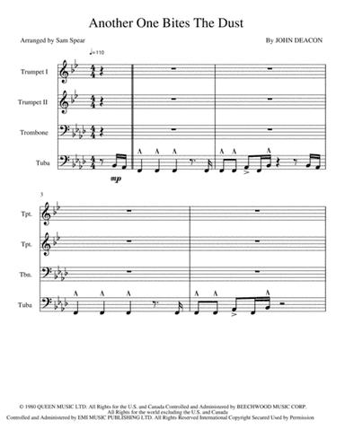 Another One Bites The Dust (arr. Sam Spear)