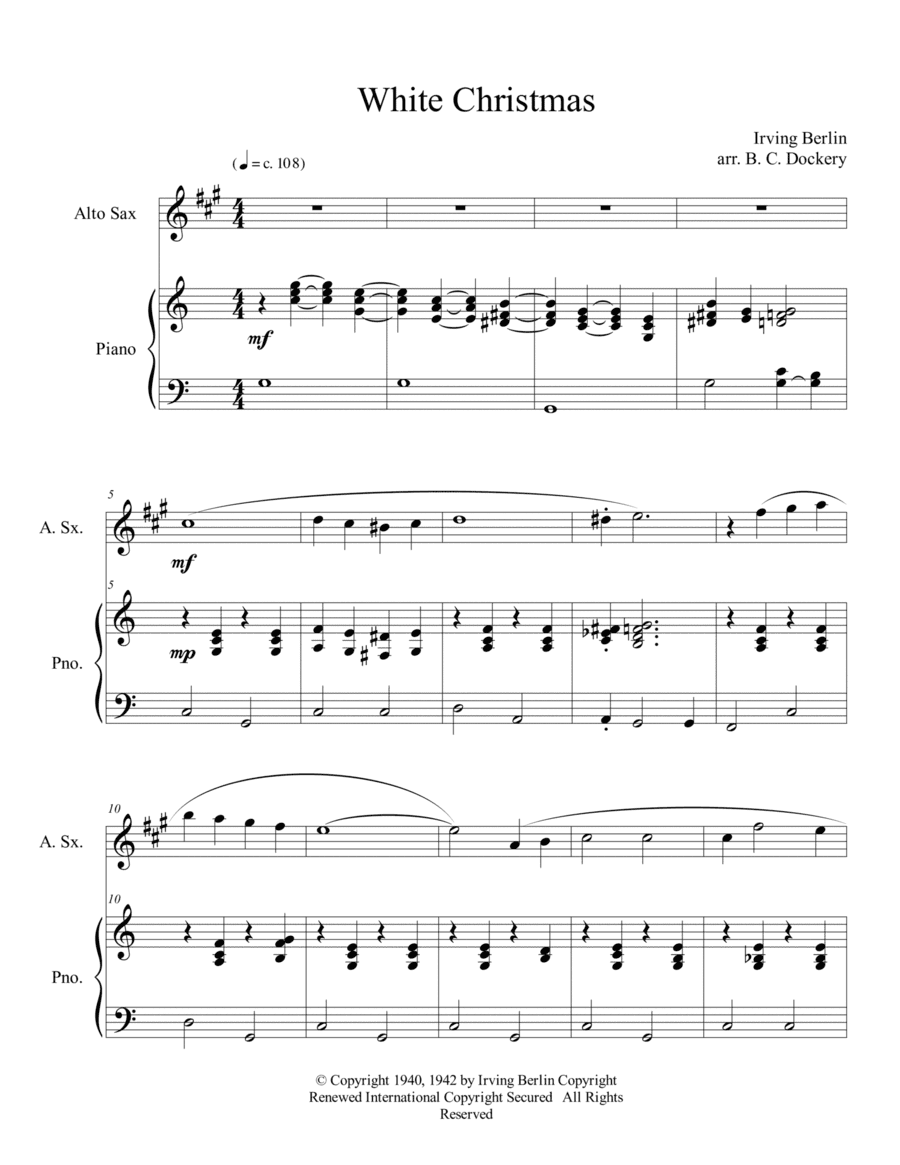 White Christmas (arr. B. C. Dockery)