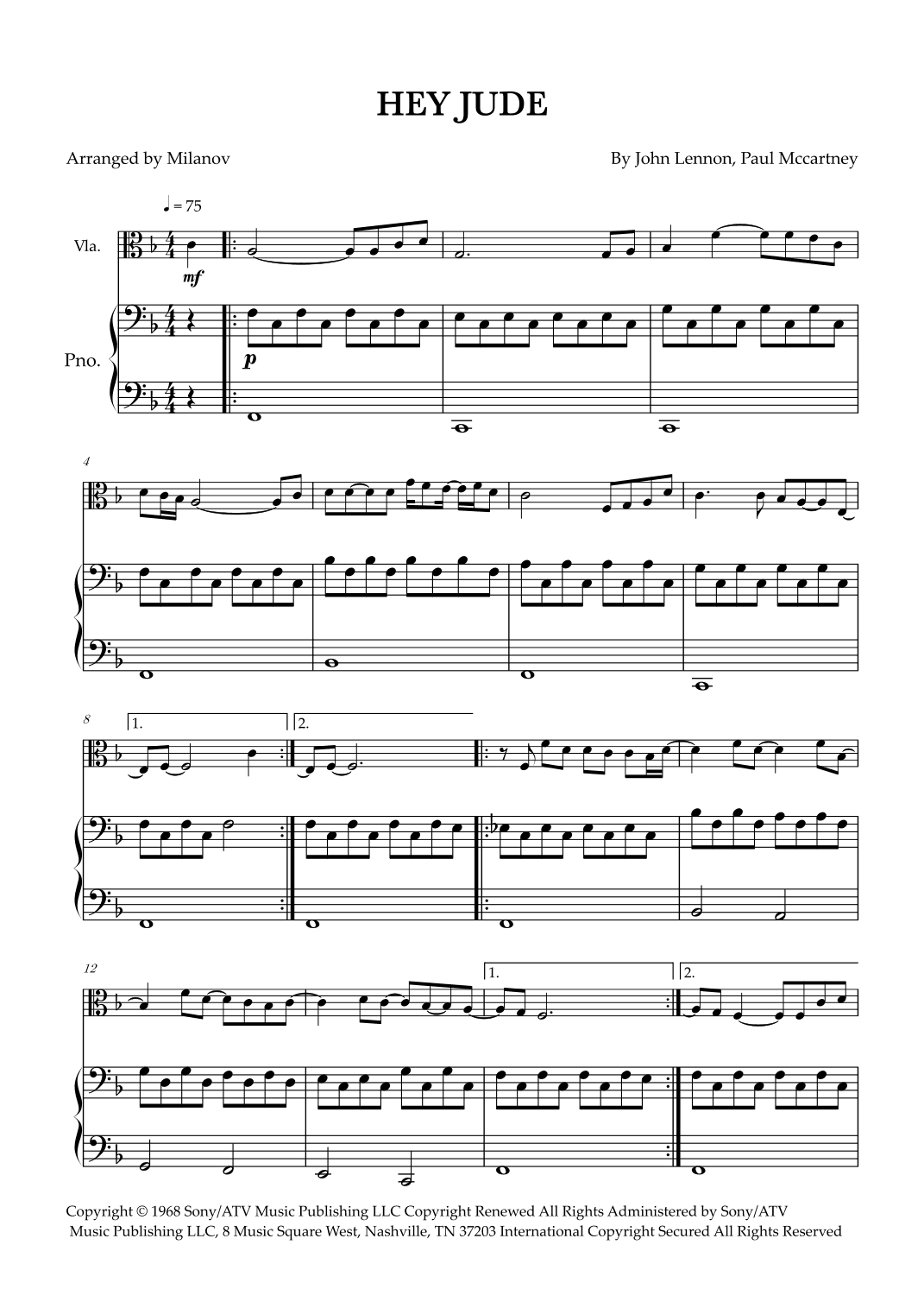 Hey Jude (arr. Milanov)