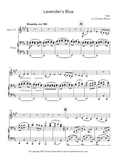 Lavender's Blue (Fantasy) (arr. Christian Morris)