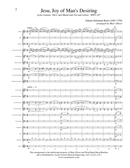 Jesu, Joy of Man's Desiring (Chorale from Cantata #147) (arr. Marc Oliver)