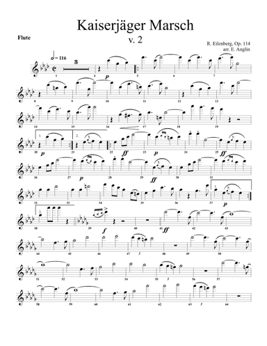 Kaiserjäger Marsch or Austrian Army -1901 (arr. Emmett AnglinFine)