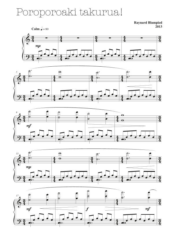 POROPOROAKI TAKURUA!