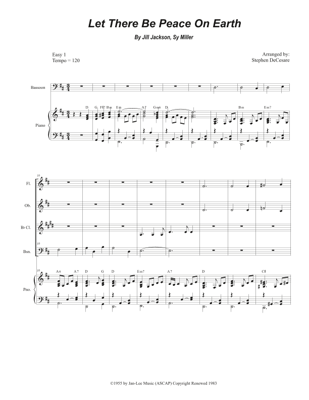 Let There Be Peace On Earth (arr. Stephen DeCesare)