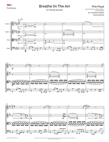 Breathe (in The Air) (arr. Concertize)