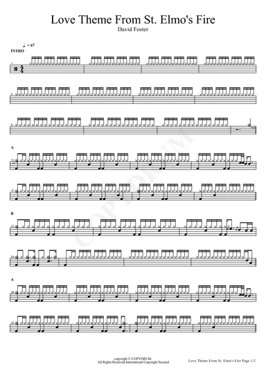 Love Theme From "st. Elmo's Fire" (arr. COPYDRUM)