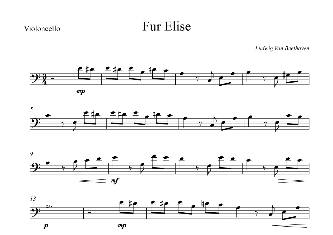 Fur Elise - Beethoven (arr. Wesley S. SIlva)