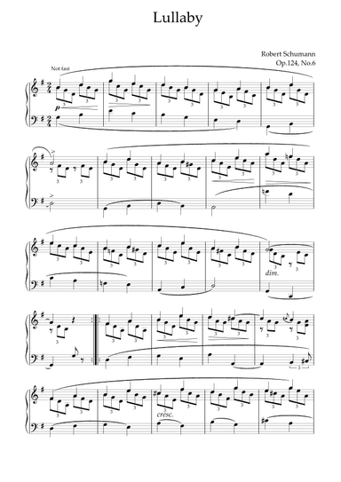 Lullaby - Op.124, No. 6 (arr. KP82 Music)
