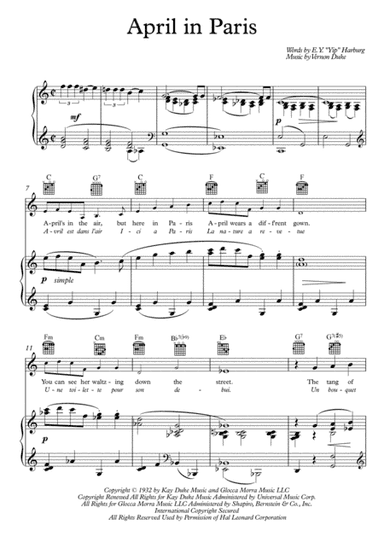 April In Paris (arr. PianoSheetNow)
