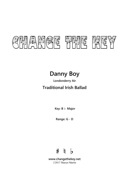 Danny Boy - Bb Major (arr. Sharyn Martin)