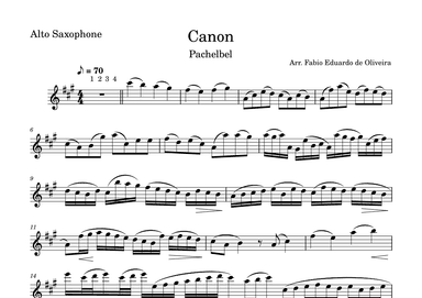 Canon (Pachelbel) - Easy Arrangement (arr. Fabio Eduardo de Oliveira)