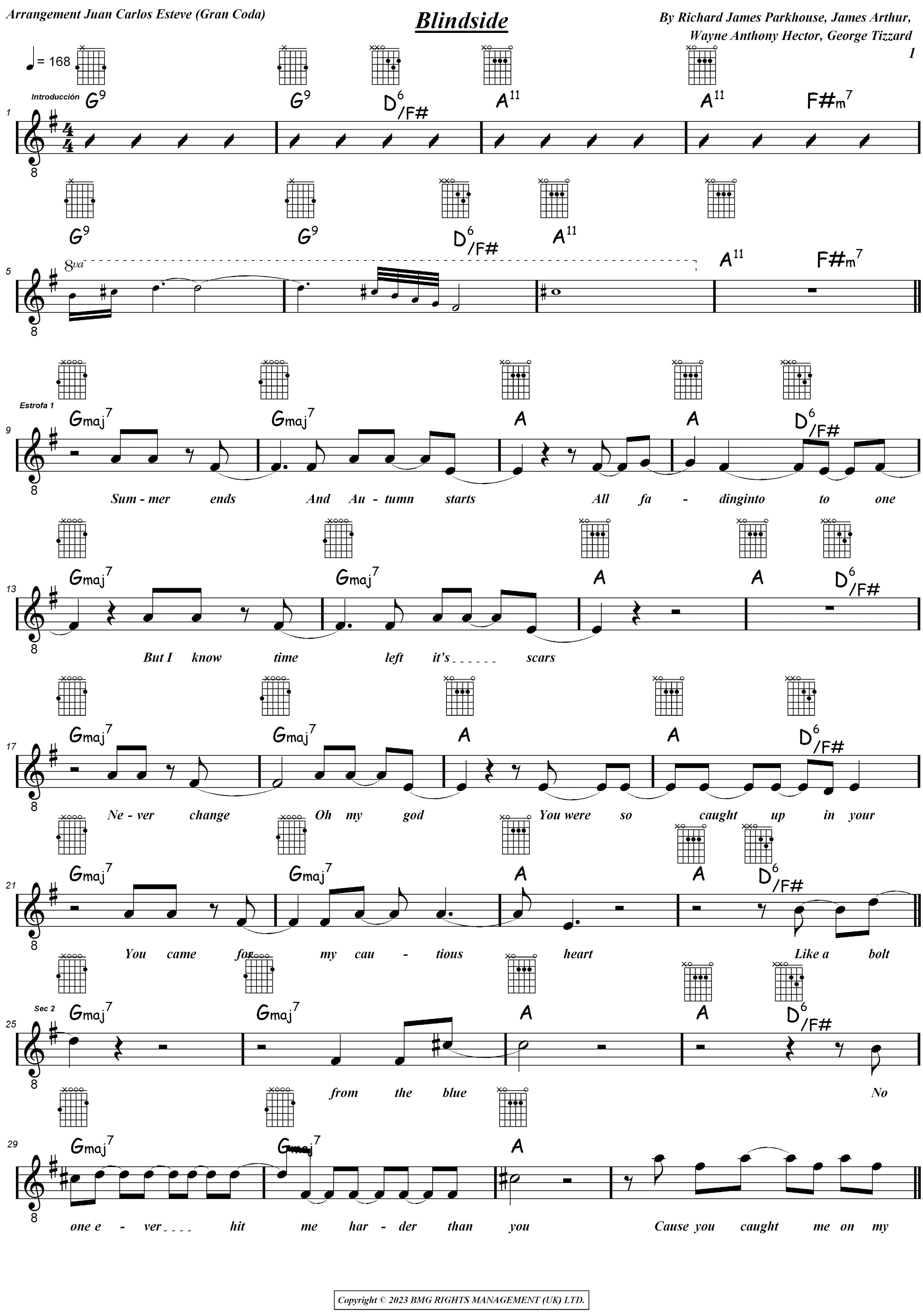 Blindside (arr. juan carlos esteve de la concepción)