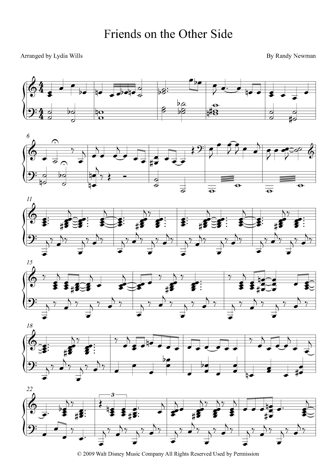 Friends On The Other Side (arr. Lydia Wills)