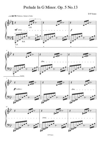 Prelude In G Minor (Op.5 No.13)