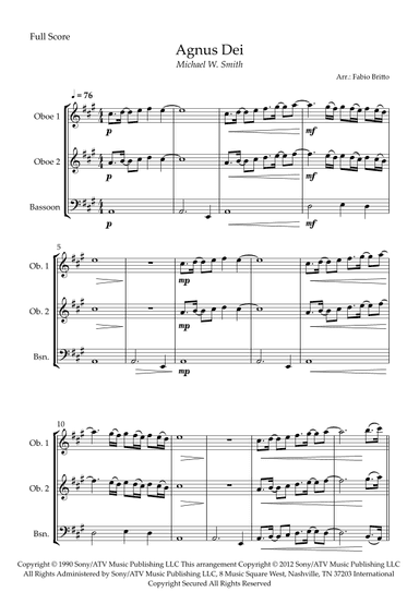 Agnus Dei (arr. Fabio Britto)