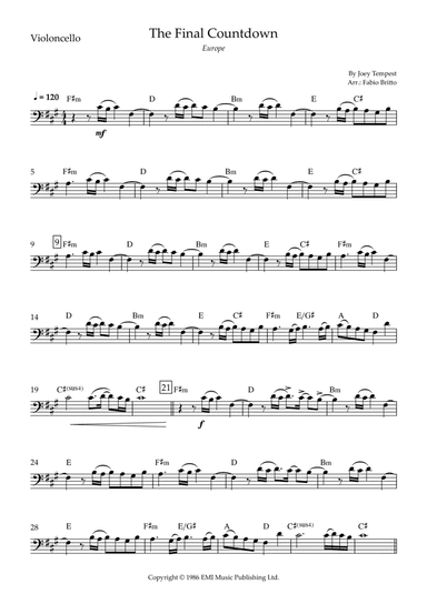 Final Countdown (arr. Fabio Britto)