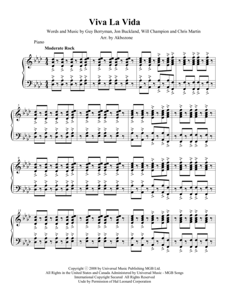Viva La Vida (arr. John Kim)