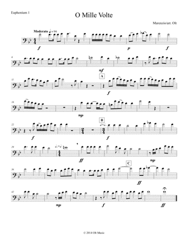O Mille Volte for 2 antiphonal tuba quartets (arr. Tim Olt)