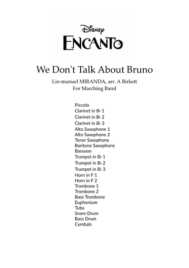 We Don't Talk About Bruno (arr. Andee Birkett)