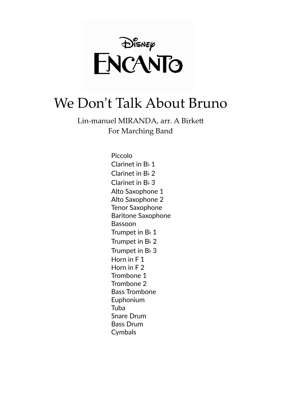 We Don't Talk About Bruno (arr. Andee Birkett)