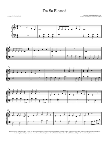 I'm So Blessed (arr. Charity Skelly)