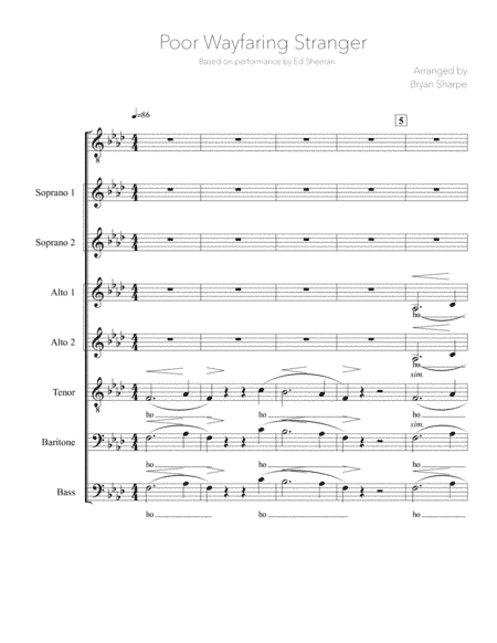 Poor Wayfaring Stranger (arr. Bsharpe Music)