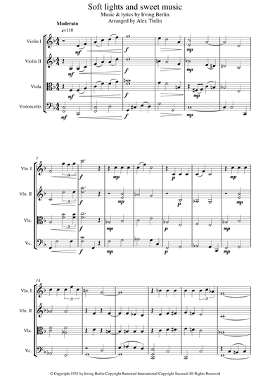 Soft Lights And Sweet Music (arr. Alex Tinlin)