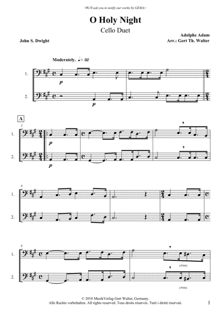 O Holy Night (arr. Gert Th. Walter)