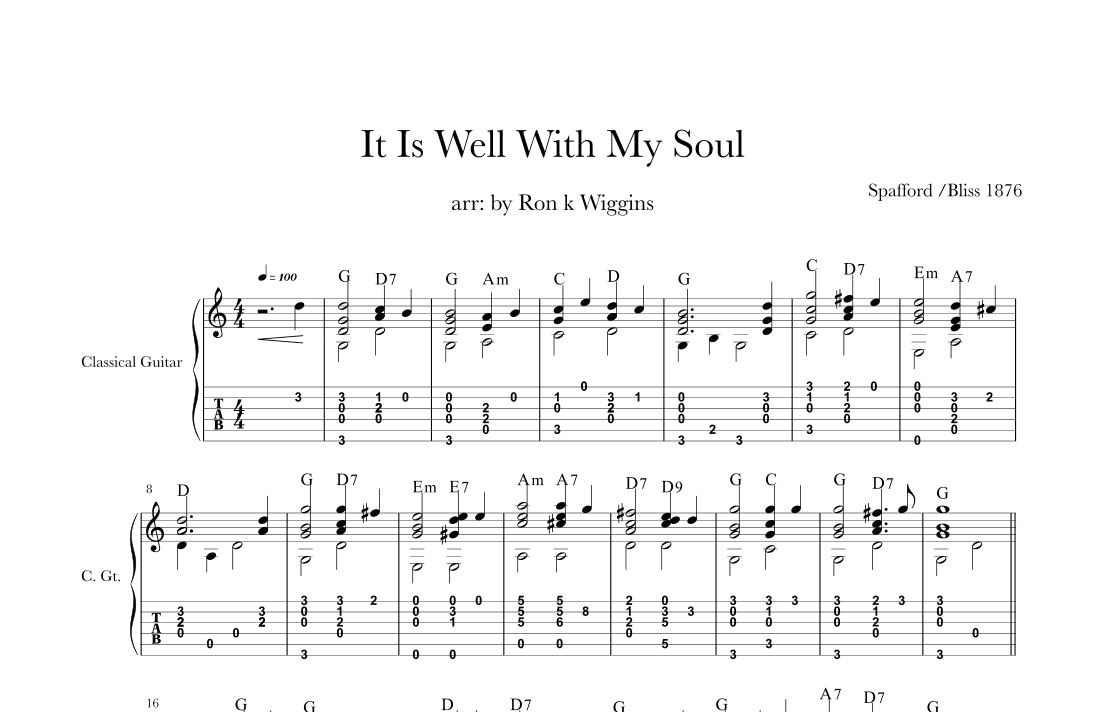 It Is Well With My Soul (arr. Ron k Wiggins)