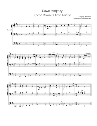 Down Ampney - Come down O Love Divine, Alternative Harmonization