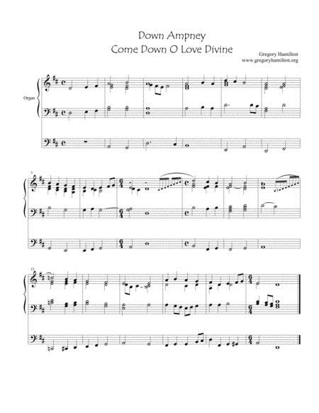 Down Ampney - Come down O Love Divine, Alternative Harmonization
