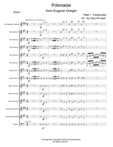 Eugene Onegin, Polonaise from Act III (arr. Gary Bricault)